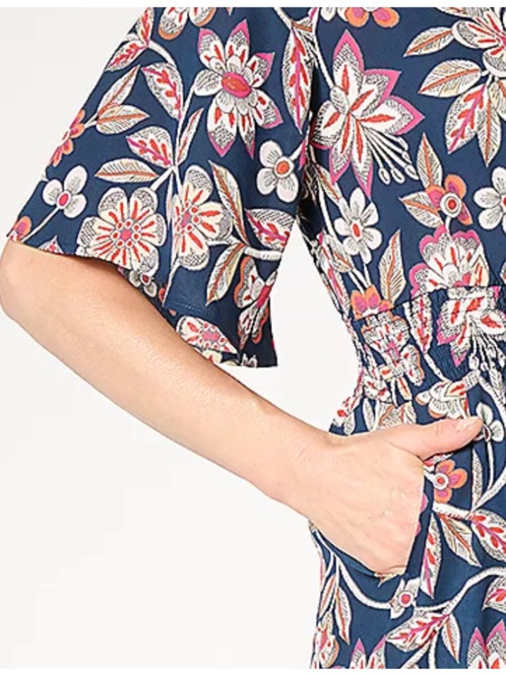 Belle by Kim Gravel XL Floral Dreams Tiered Flutter Sleeve Dress - Picture 3 of 4